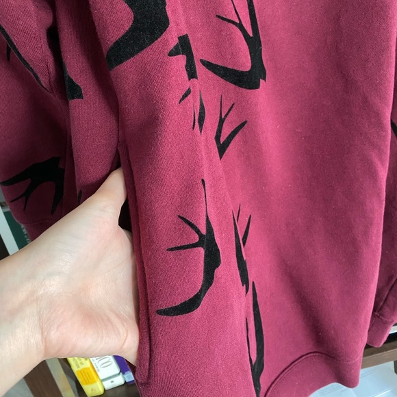 Alexander McQueen Maroon Sparrow Print Dress - Picture 5 of 6